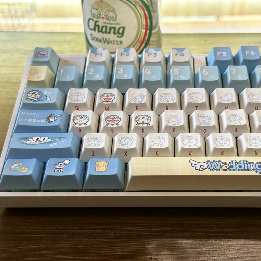 Gaming Accessories Aesthetic - Touches de clavier Doraemon originales, 120
