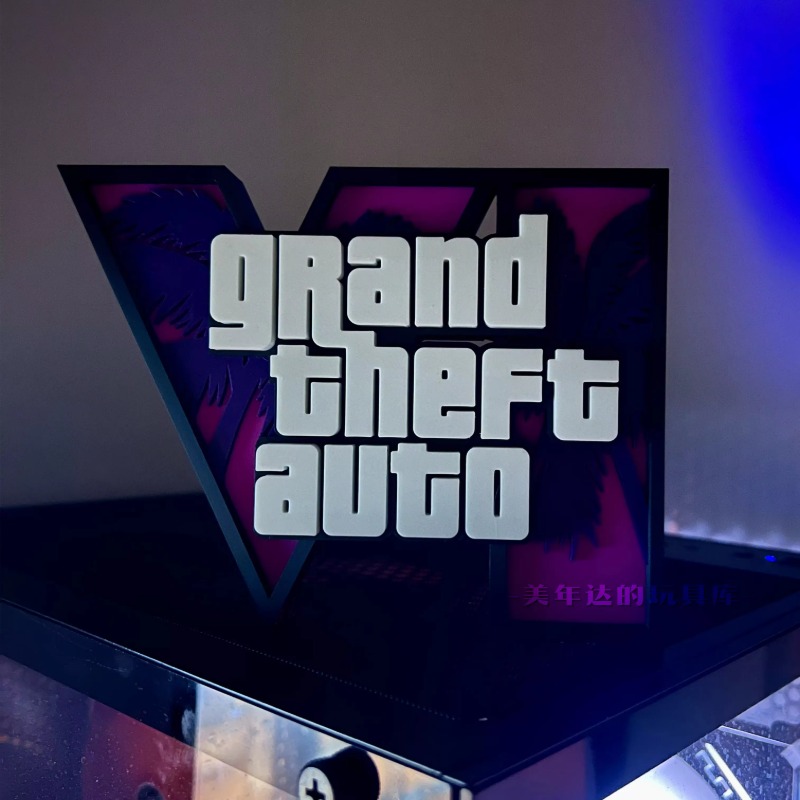 Logo 3D de GTA 6, Grand Theft  - Accessories For Your Gaming Room avis et prix
